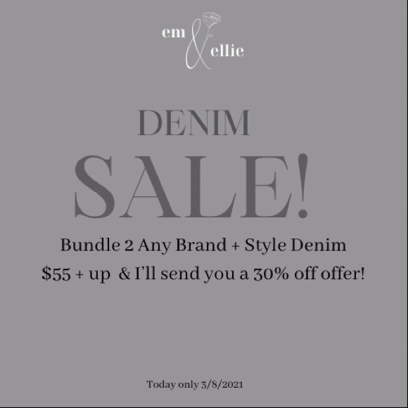 Women’s Denim SALE! 3/8/21 30% off $55+ up